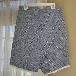 Ann Taylor loft blue pattern skirt